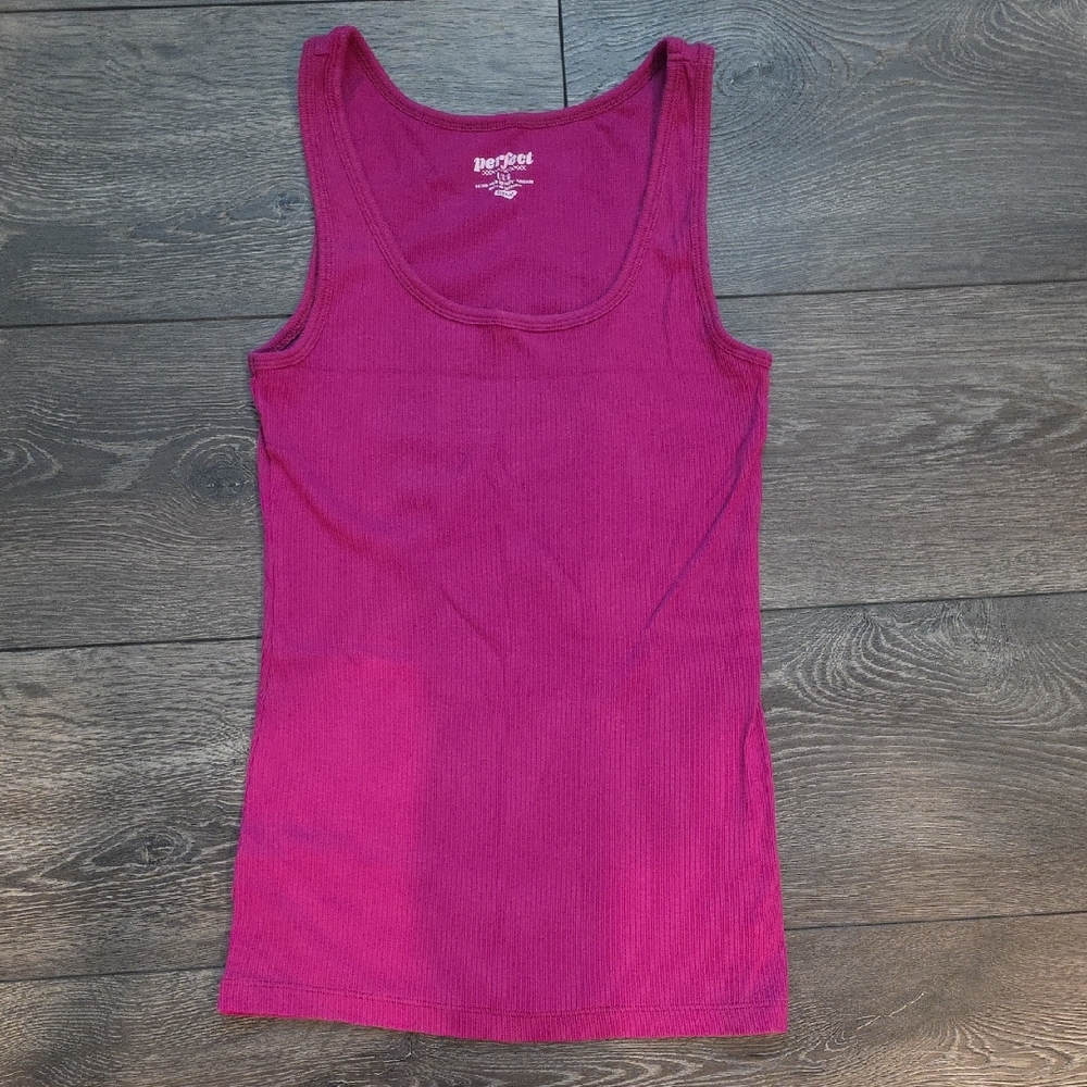 Old Navy Pink Fitted Sleeveless Tank Top
